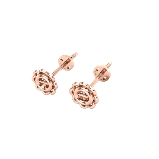 Mausami Gold Stud Earrings Design for daily use 