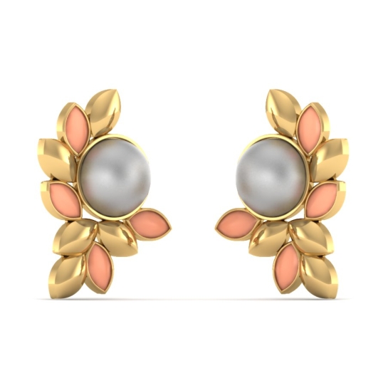 Mayra Gold Stud Earrings Design for daily use 
