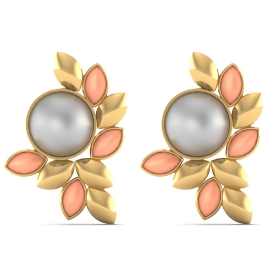 Mayra Gold Stud Earrings Design for daily use 