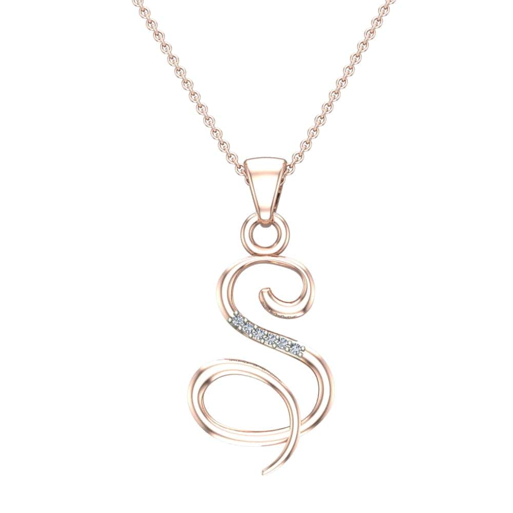 Clarke Initial Diamond Pendant Clarke Initial Diamond Pendant