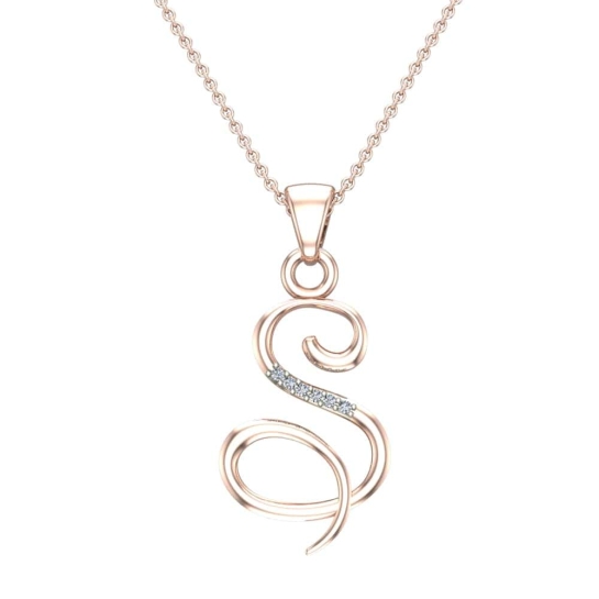 Clarke Initial Diamond Pendant