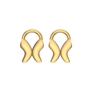Megha Gold Stud Earrings Design for daily use 