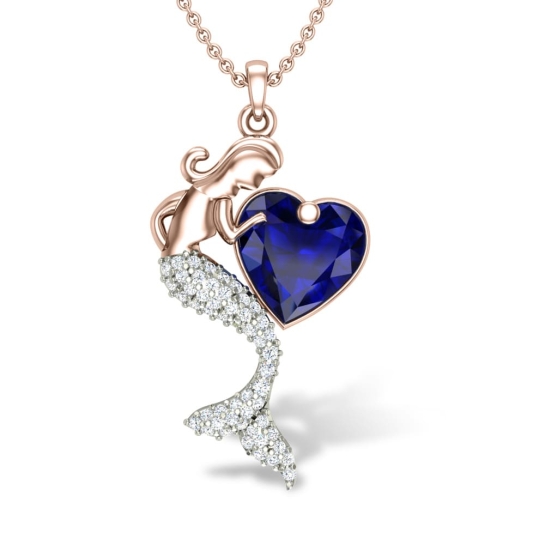 Mermaid Heart Diamond Pendant 