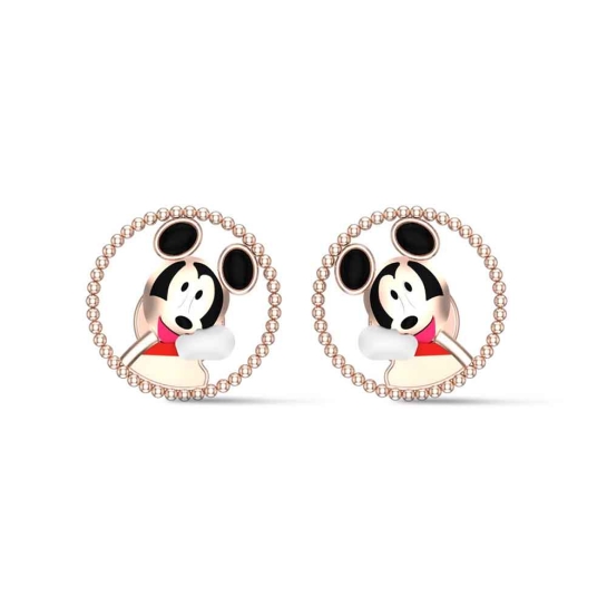 Yellow Gold 14k Mickey Kid Earrings