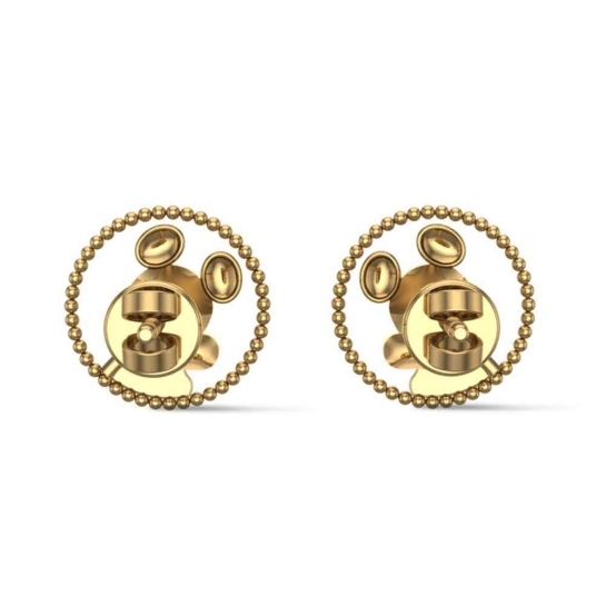 14k Mickey White Gold Kid Earrings