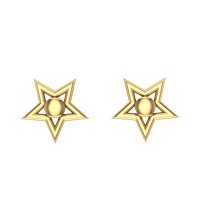 Mohini Gold Stud Earrings Design for daily use 