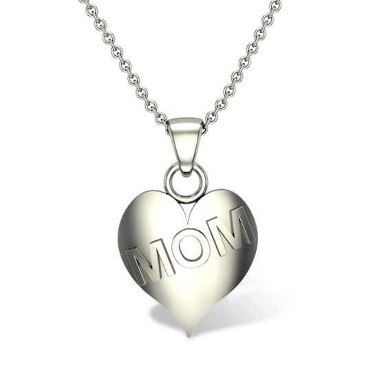 Mom Heart Gold Pendant