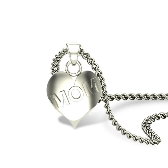 Mom Heart Gold Pendant