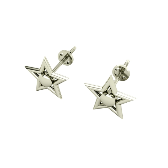 Natasha Gold Stud Earring