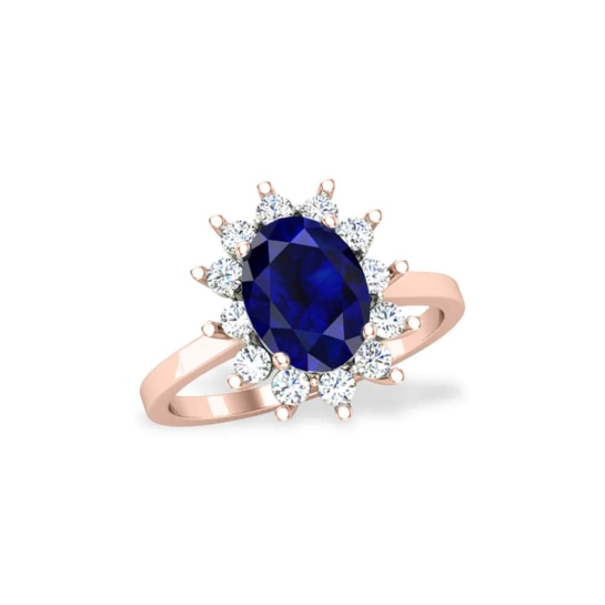 Navy Diamond Ring