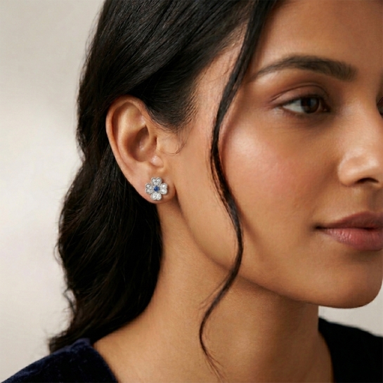 Neel Blossom Diamond Earrings 