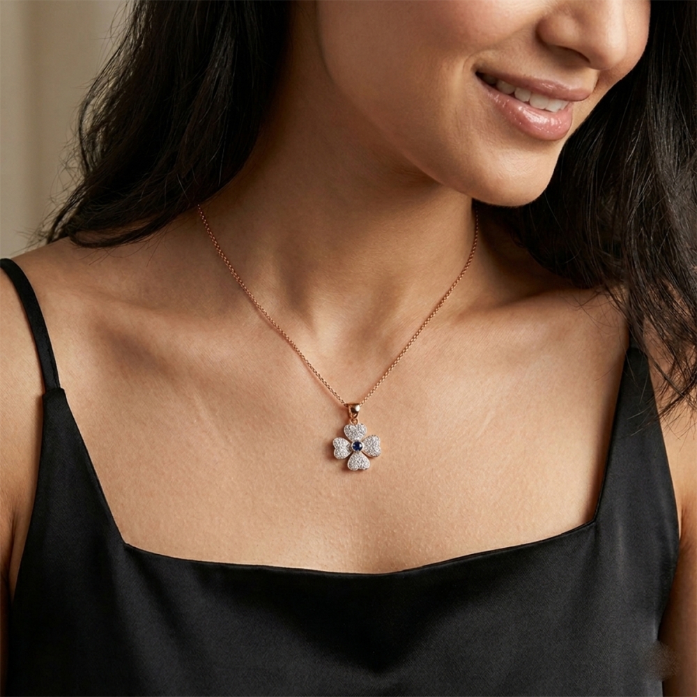 Neel Blossom Diamond Pendant