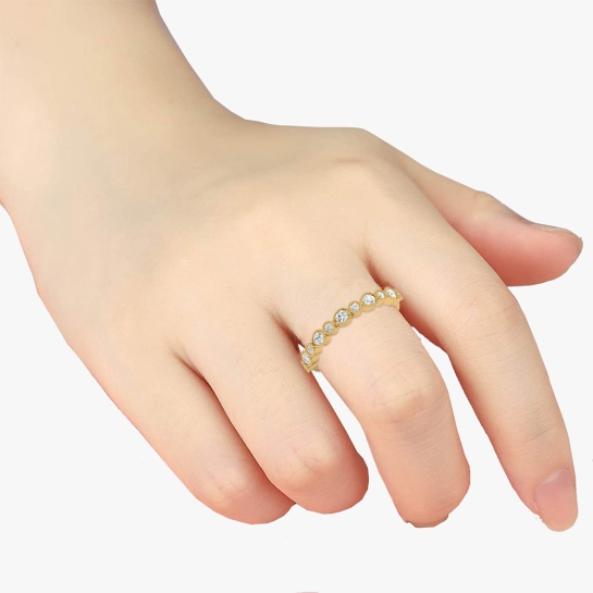 Neha Rose Gold Diamond Ring