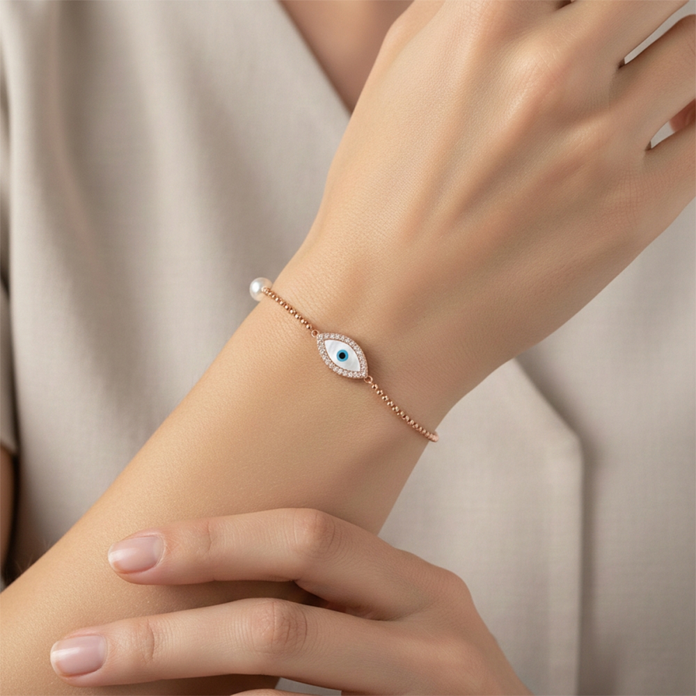 Noor Pearl Evil Eye Bracelet