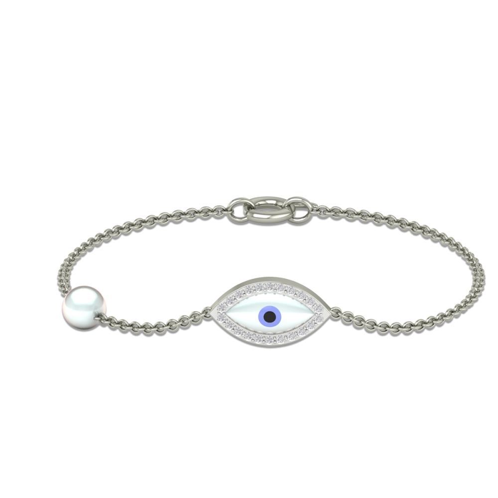 Noor Pearl Evil Eye Bracelet