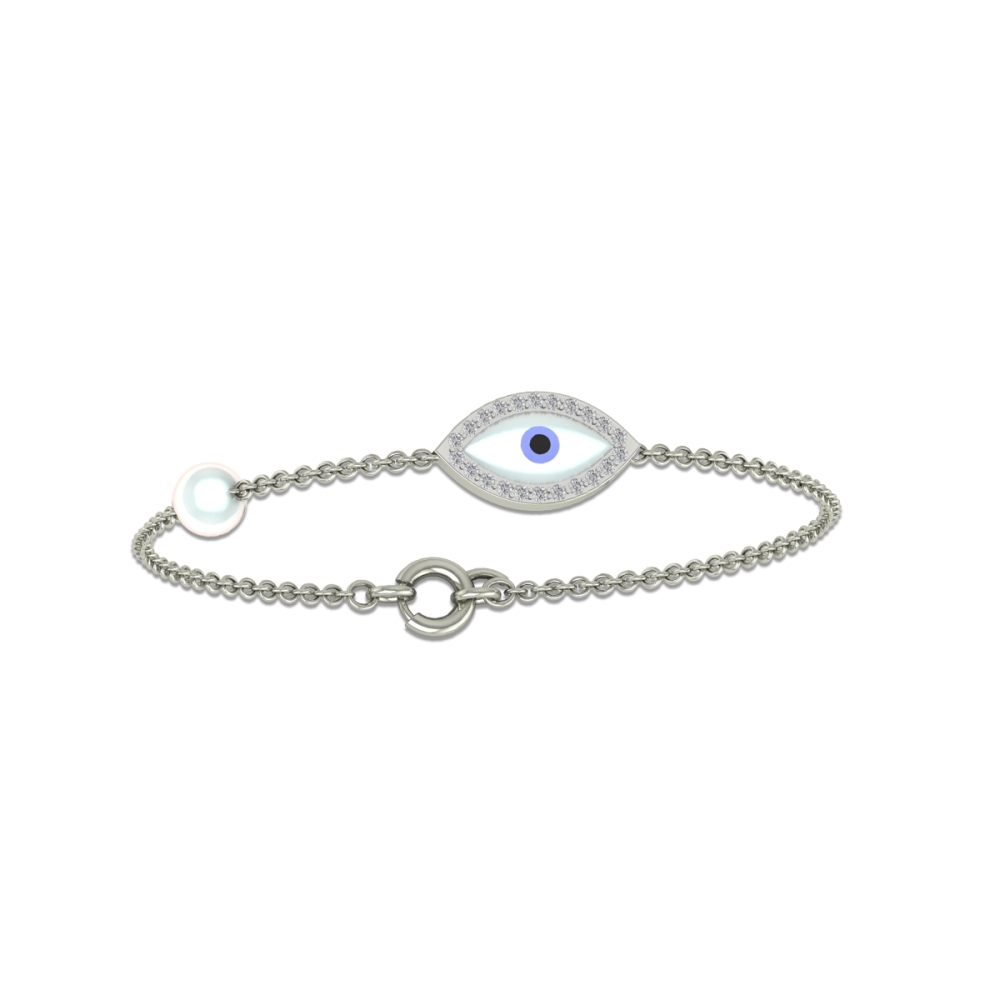 Noor Pearl Evil Eye Bracelet