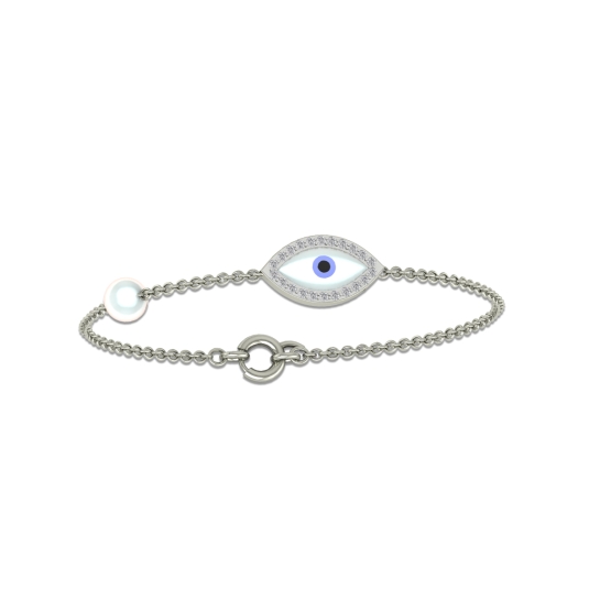 Noor Pearl Evil Eye Bracelet