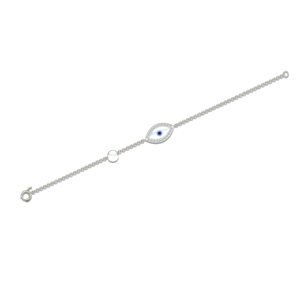 Noor Pearl Evil Eye Bracelet