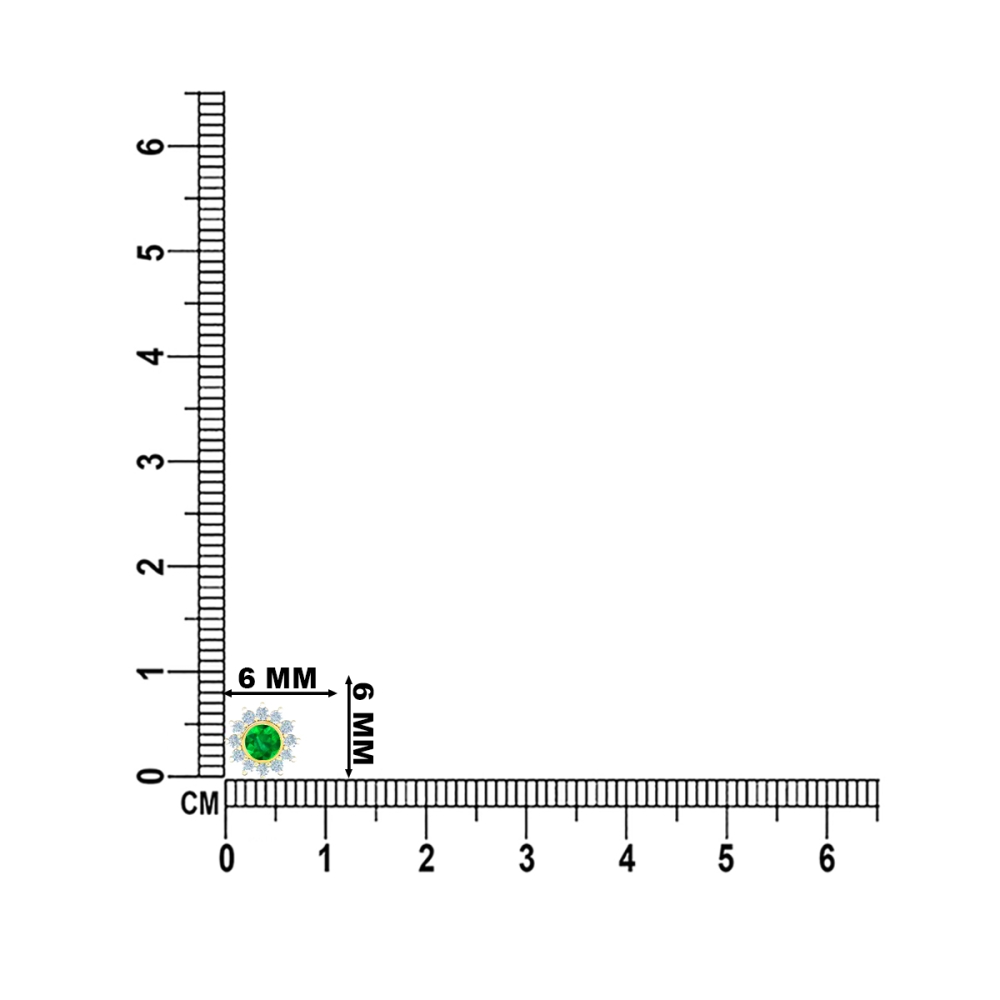 14k/18k Noor-E-Emerald Diamond Nosepin