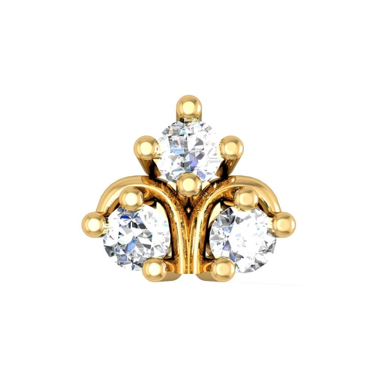 Novah Yellow Gold Diamond Nosepin Screw