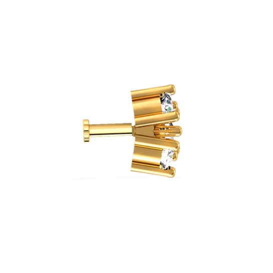 Novah Yellow Gold Diamond Nosepin Screw