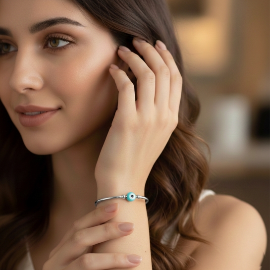 Ocean Eye Gold Bangle