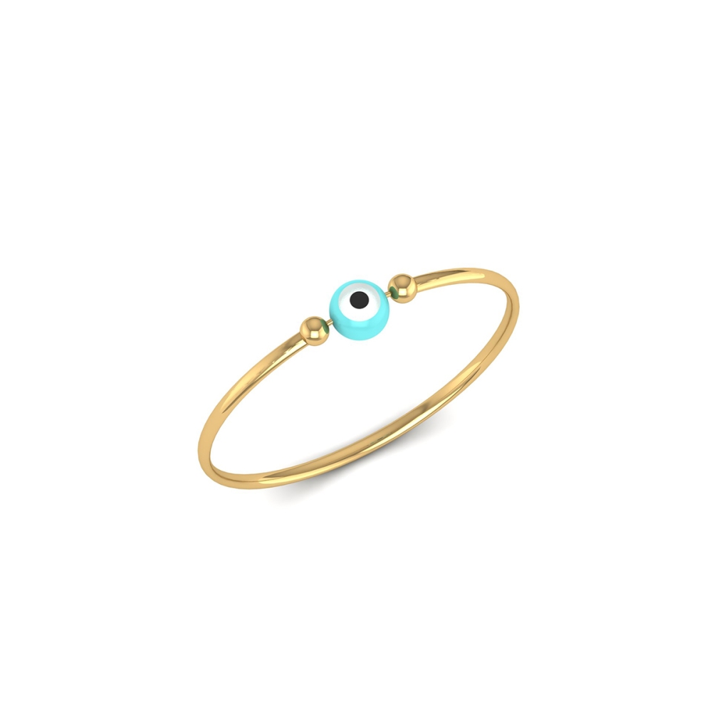 Ocean Eye Gold Bangle