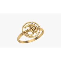 Om Gold and Diamond Ring