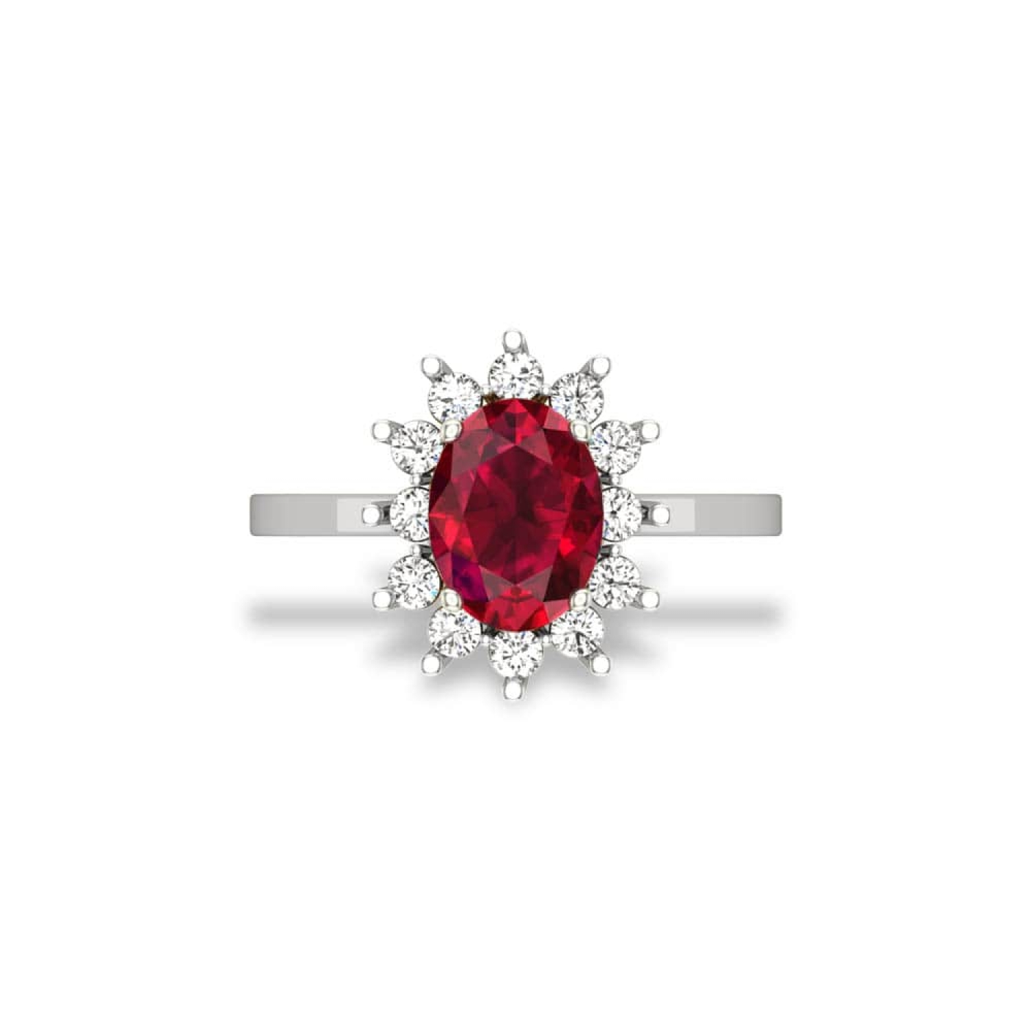 Gorgeous Ruby Emerald White Ring - South India Jewels