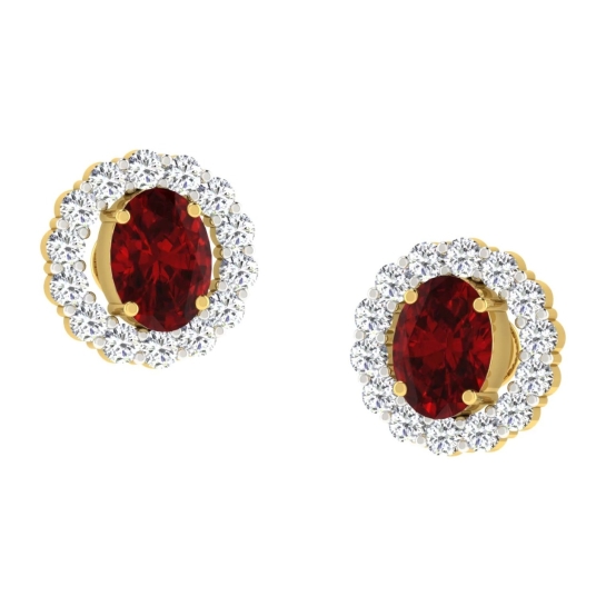 Qushi Gold Stud Earring