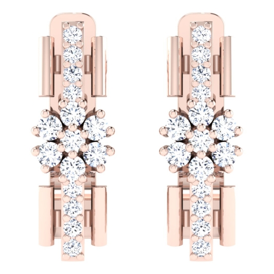 Isha Rose Gold  Diamond Earrings 