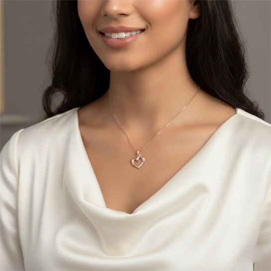 14k/18k Radiant Love Gold Heart Charm