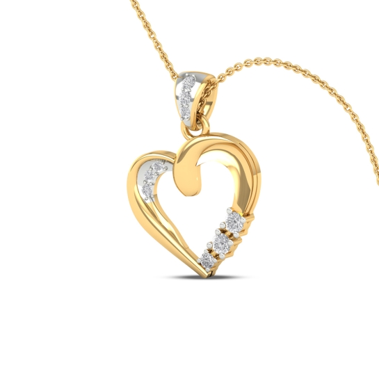 14k/18k Radiant Love Gold Heart Charm