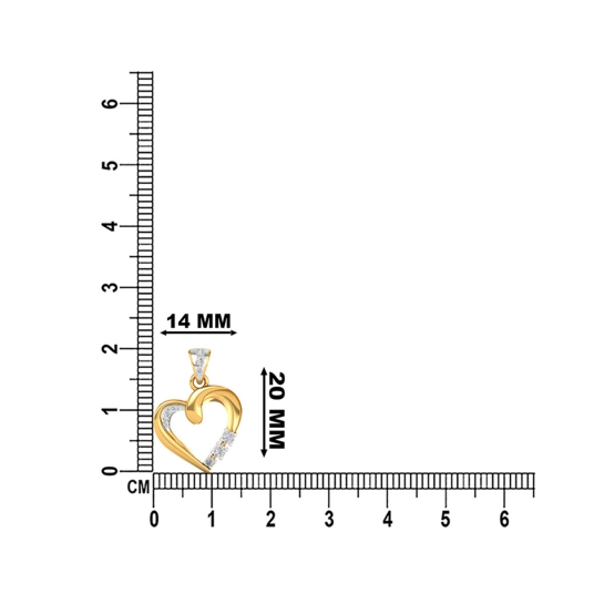 14k/18k Radiant Love Gold Heart Charm