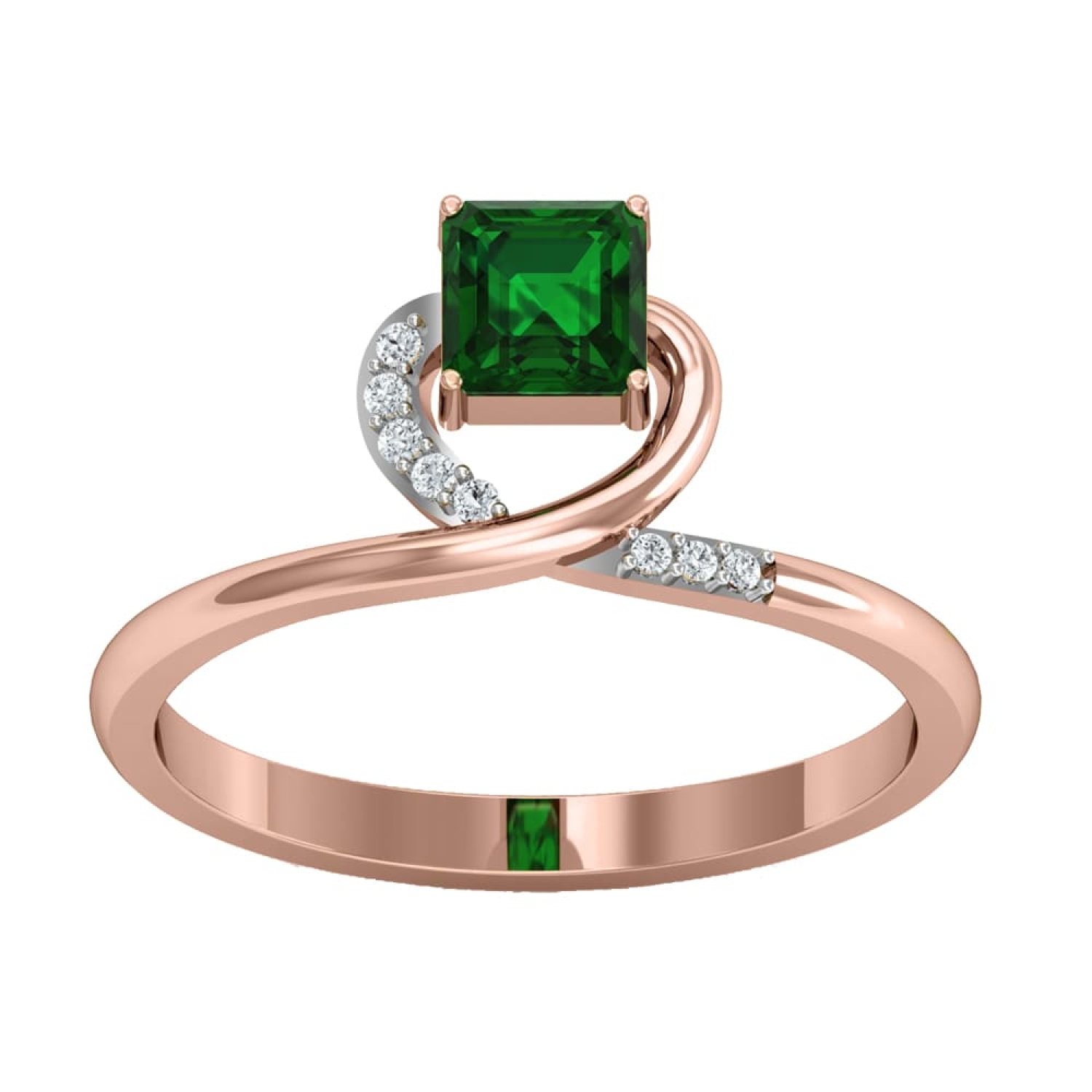 Buy Emerald Stacking Ring, Dainty Emerald Ring, May Birthstone Ring,  Minimalist Ring, Green Crystal Ring, Unique Promise Ring, Engagement Ring  Online in India - Etsy