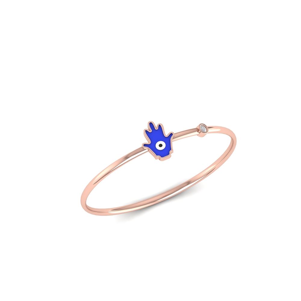 Royal Blue Hamsa Radiant Bangle