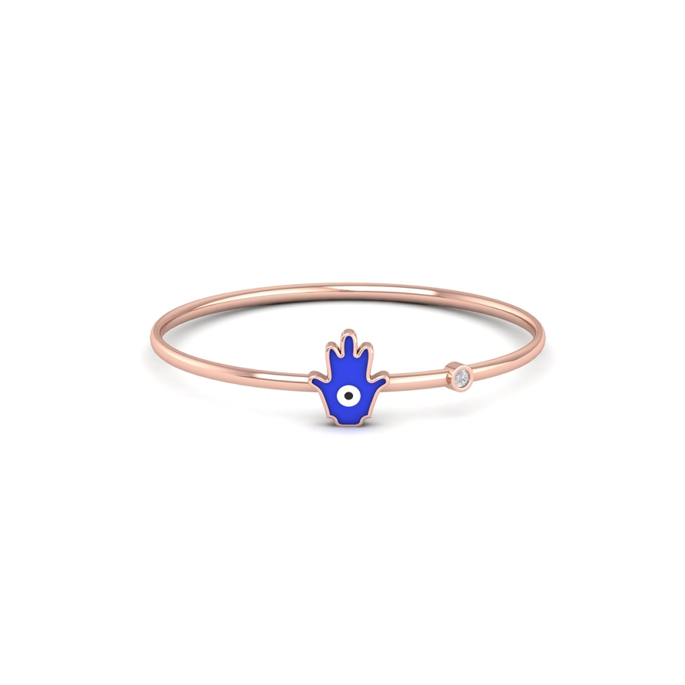 Royal Blue Hamsa Radiant Bangle