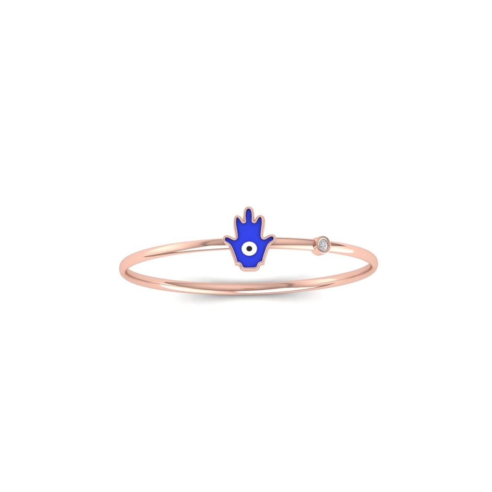Royal Blue Hamsa Radiant Bangle