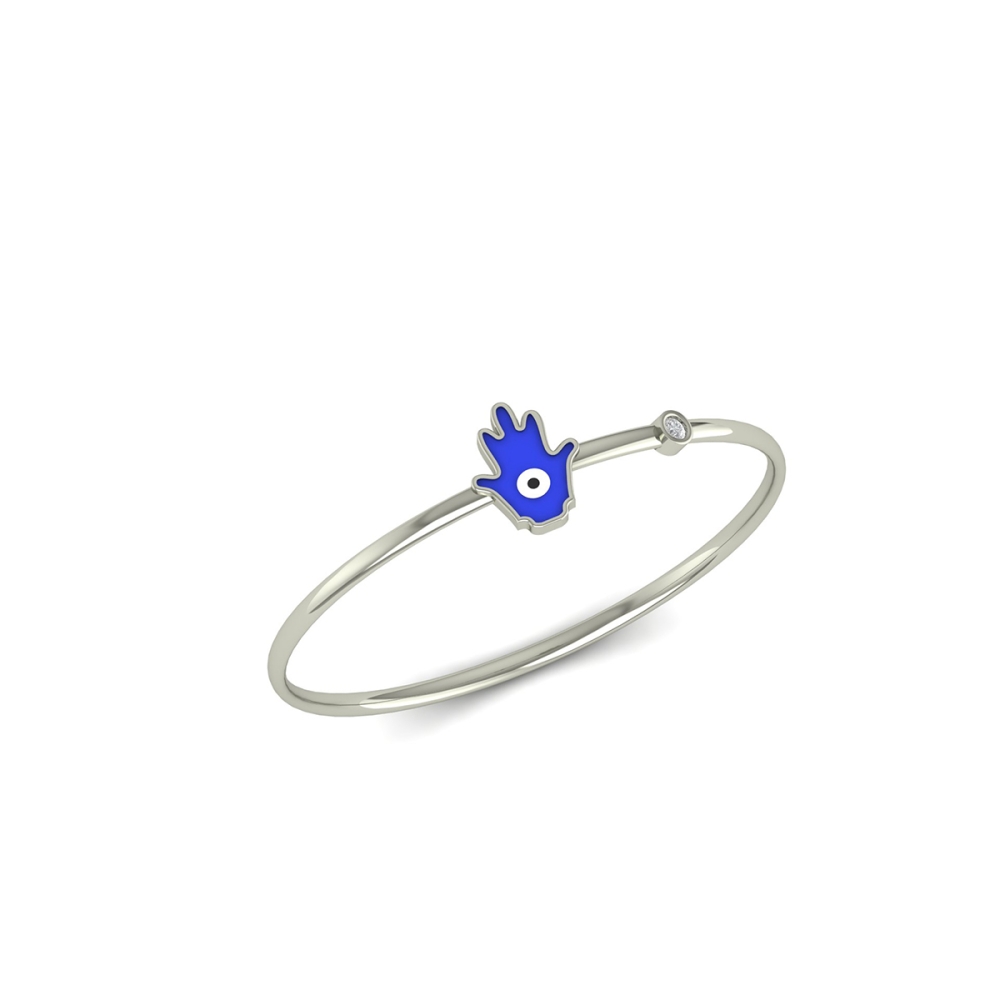 Royal Blue Hamsa Radiant Bangle