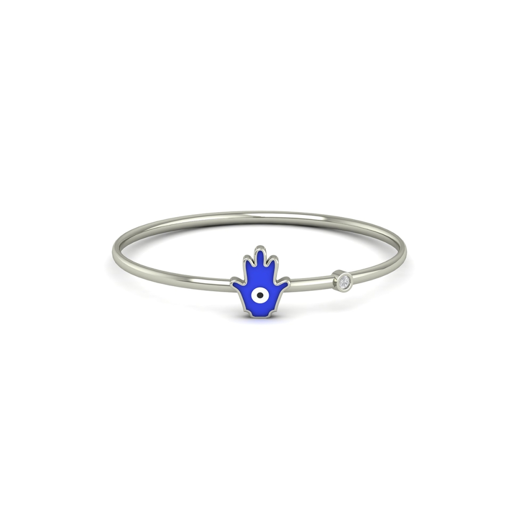 Royal Blue Hamsa Radiant Bangle