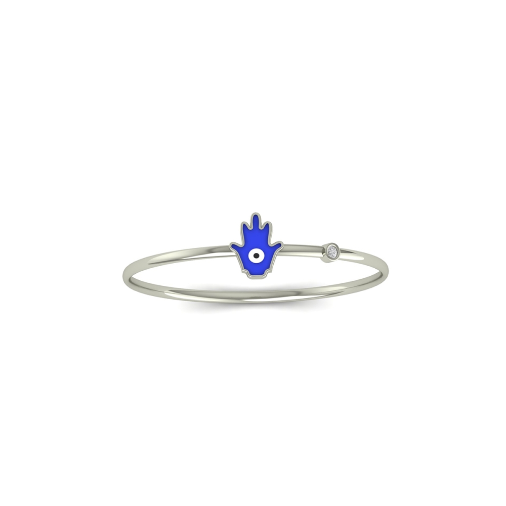 Royal Blue Hamsa Radiant Bangle