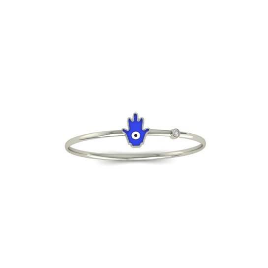 Royal Blue Hamsa Radiant Bangle