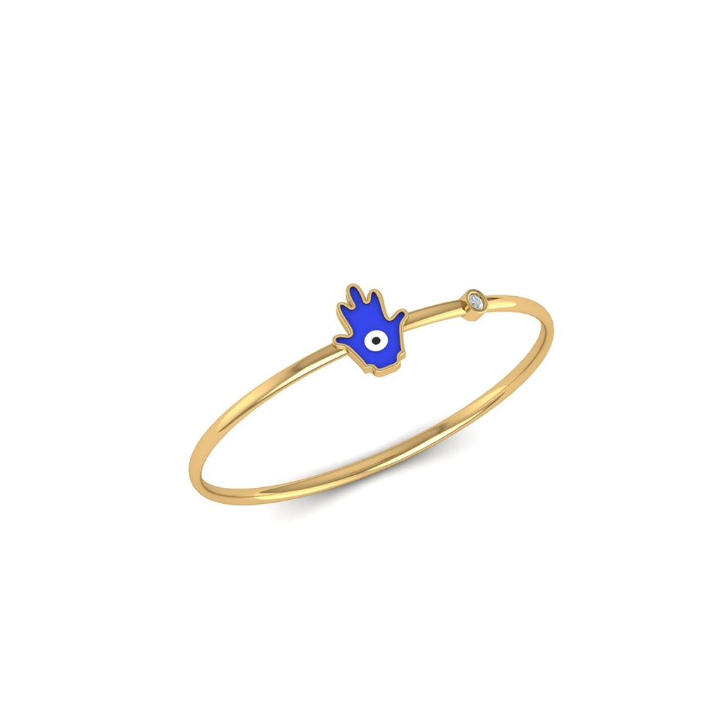 Royal Blue Hamsa Radiant Bangle
