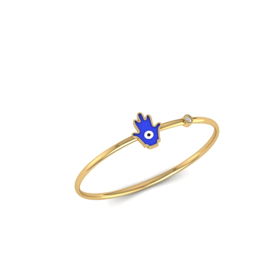 Royal Blue Hamsa Radiant Bangle