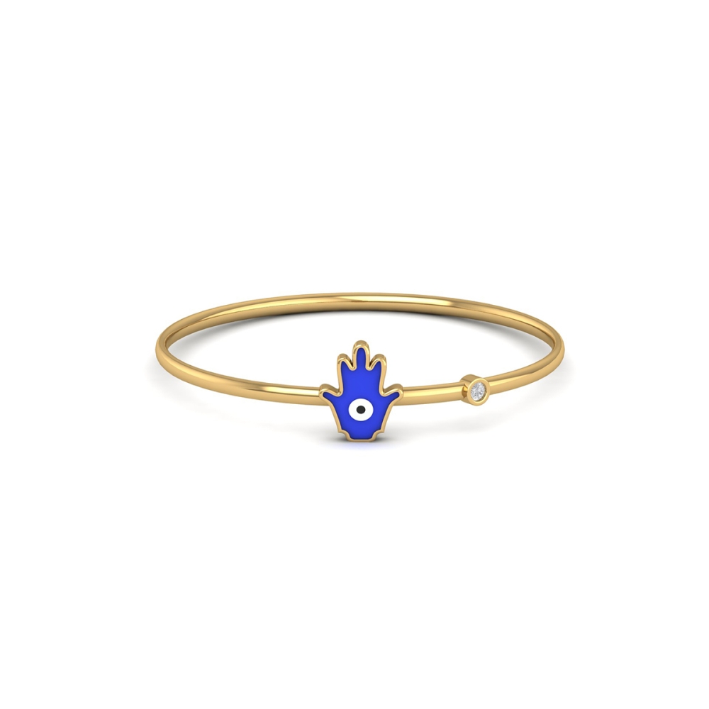Royal Blue Hamsa Radiant Bangle