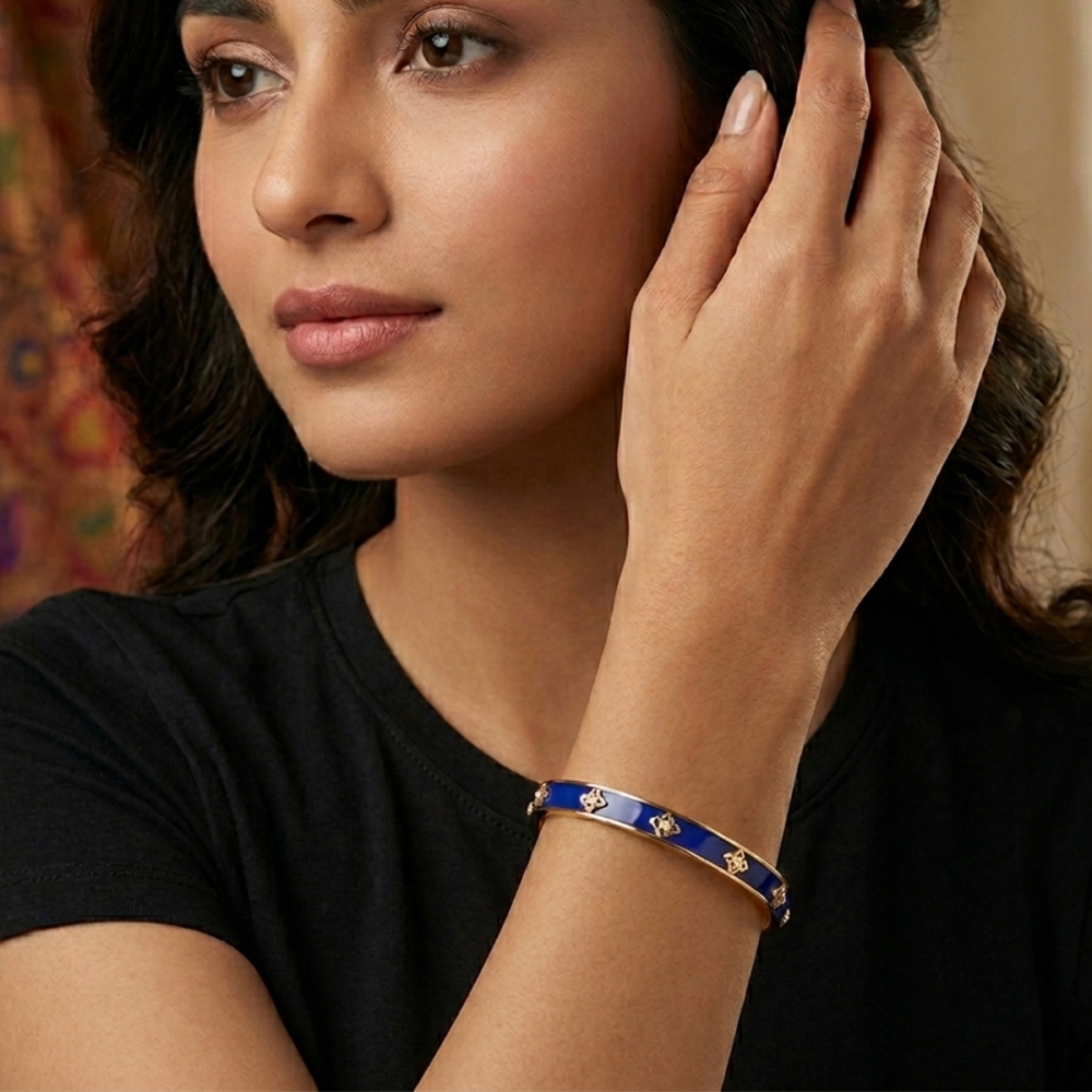 Royal Sapphire Bloom Bangle