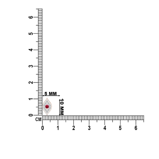 Ruby Bloom Leaf earring