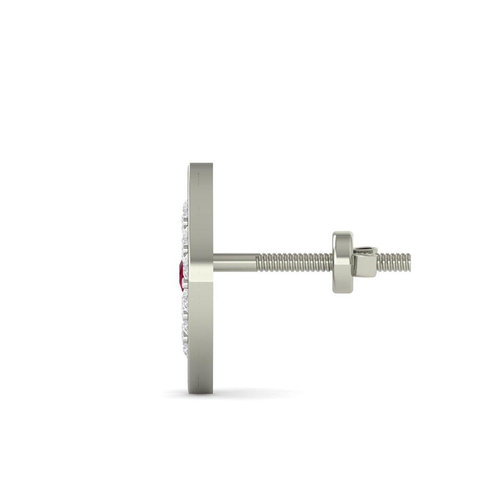 Ruby Bloom Leaf earring