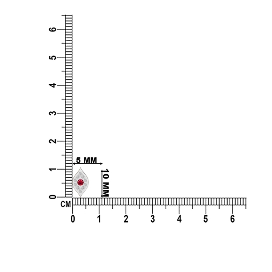 Ruby Bloom Leaf earring