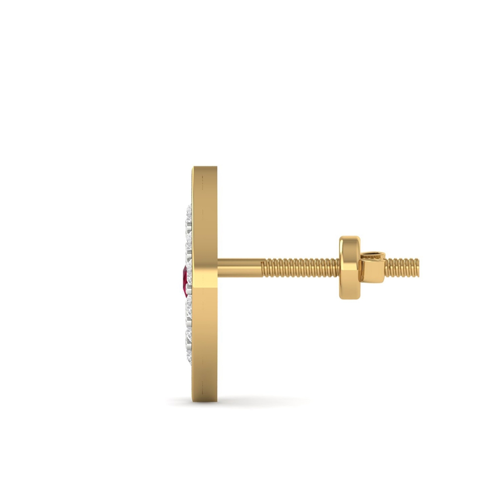 Ruby Bloom Leaf earring